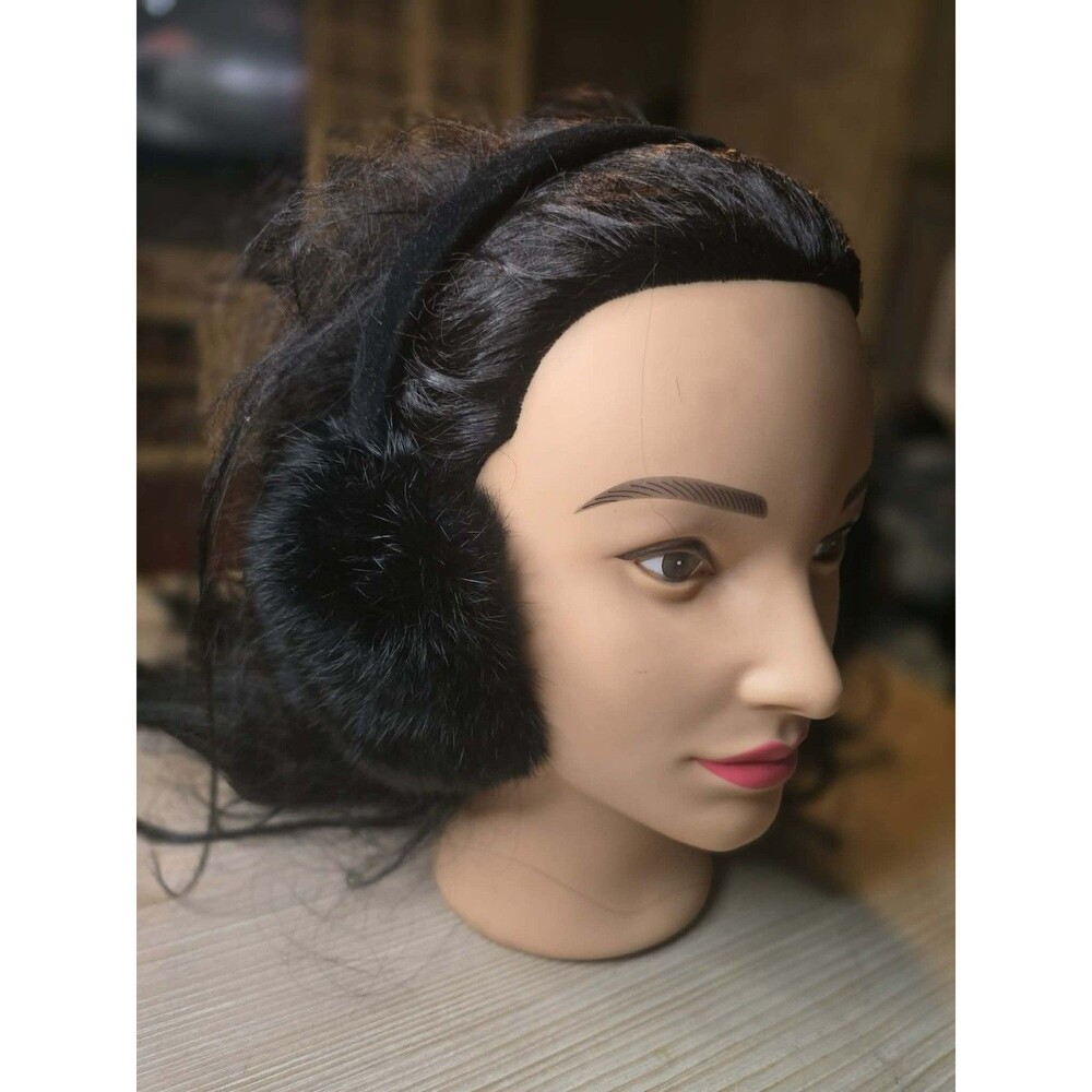 Real Rabbit Fur Fluffy Ear Muffs Unisex Winter Warmer Earmuff Genuine